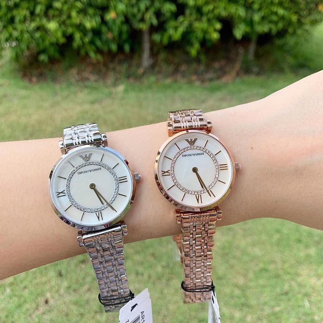 Emporio Armani Silver Tone Watch For Women