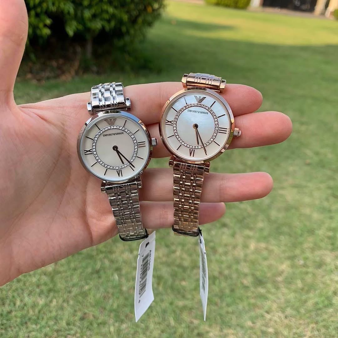Emporio Armani Silver Tone Watch For Women