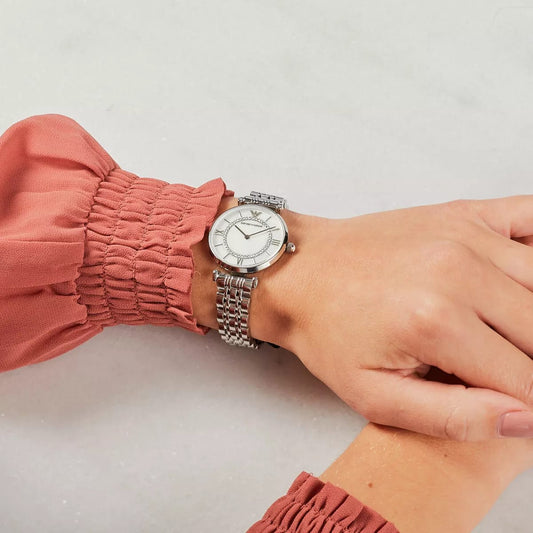 Emporio Armani Silver Tone Watch For Women